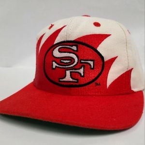 VINTAGE 49ers Logo 7 Sharktooth Football Snapback Hat